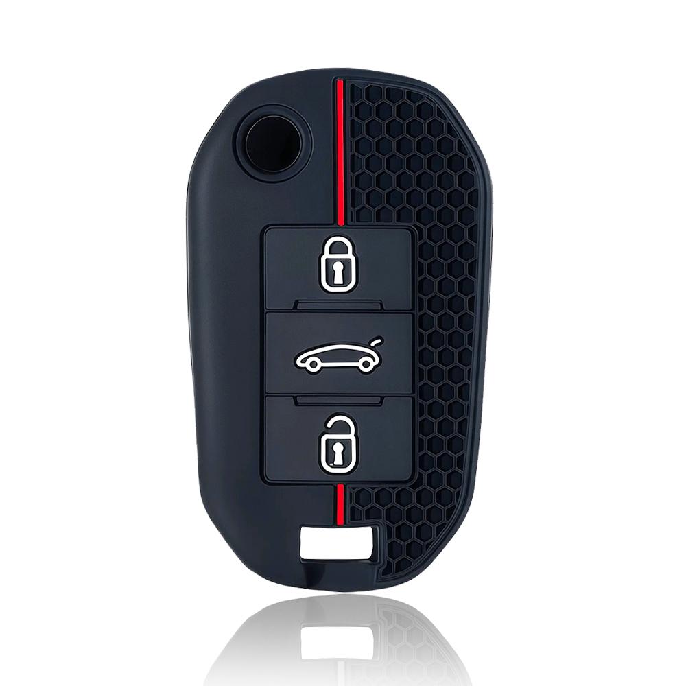 3 Button Silicone Car Key Chain Ring Shell Cover Case Holder For Peugeot 208 301 308 508 5008 3008 Citroen C5 C4 2010 2026 2026
