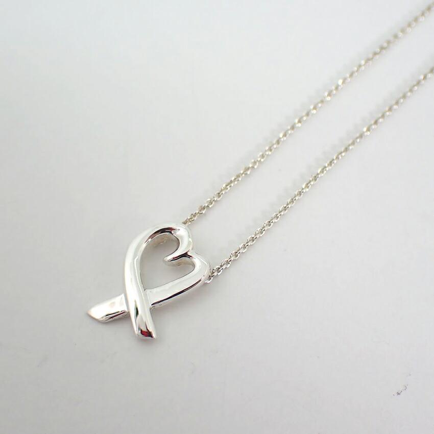 [Used] TIFFANY 925 Loving Heart Pendant/Necklace/g505-39