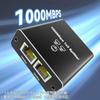 AURORIEL LAN Splitter Switching Hub 1 Input 2 Outputs 1000Mbps Gigabit Compatible RJ45 Splitter N...