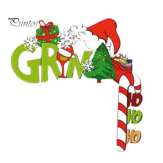 

Рождественская табличка на дверной угол, деревянная шапка Санты, дверной уголок, простая установка, украшение на угол для окон дома, дверная рама зелёный