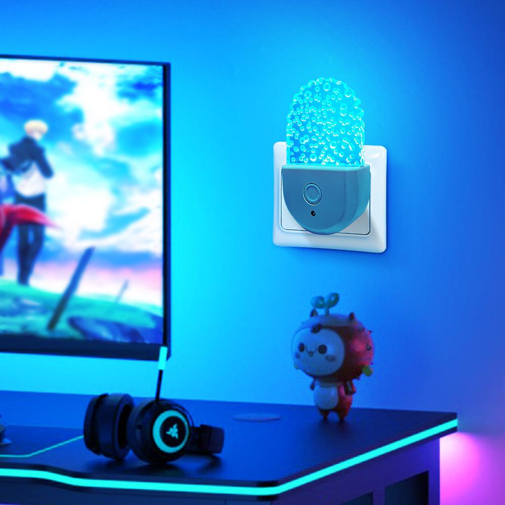 RGB Plug In Night Light Color Changing LED Nightlight for Kids Living Room Bedroom Bedside Lamp