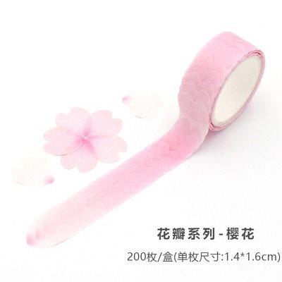 

1roll Cherry blossom petals, flowers, paper tape stickers, DIY photo albums, decorative materials, collages, collages