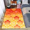 Bright Floral Pattern Carpet with Red and Yellow Gradient Design Suitable for Use As an Anti-slip for Living Room Bedroom Sofas