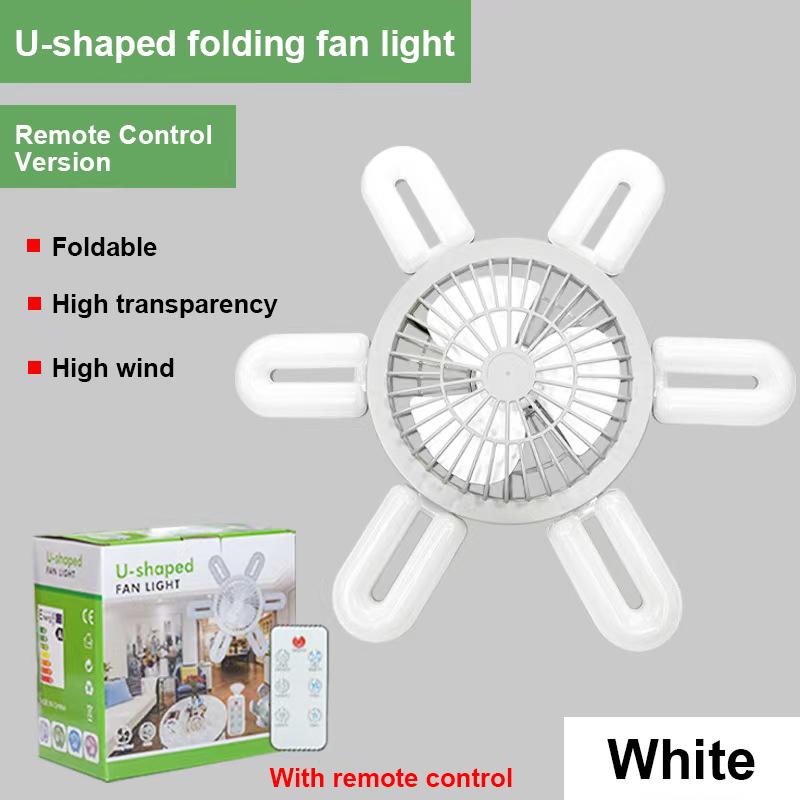 Rotatable 3in1 Ceiling Fan with Remote Control Lighting Lamp E27 Converter Base Lighting Base Bedroom Living Room Miflame