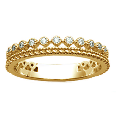Gold Plated Ring 'Sissi' Golden White - 3 Mm