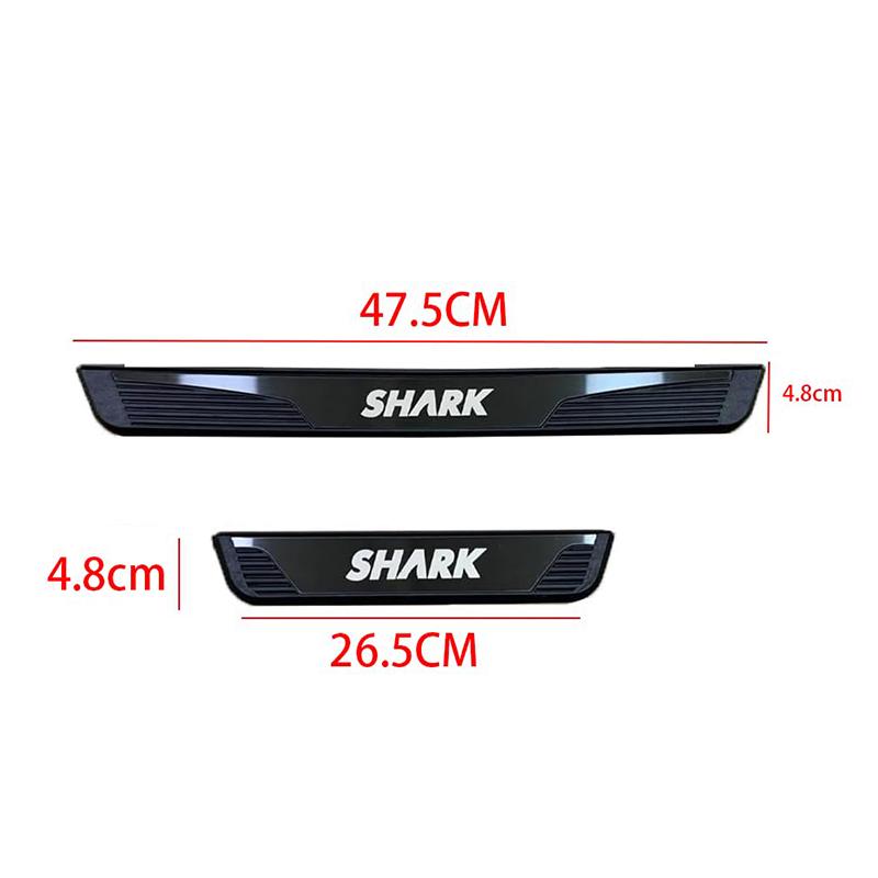 Door Sill Pedal Welcome Scuff Plate Cover Plastic Stainless Steel For BYD SHARK 6 2025+ Protector Sticker Car Accessories 4PCS