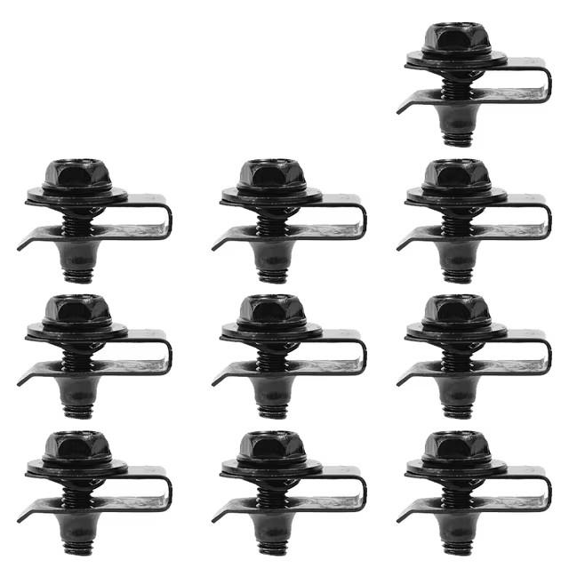 20/10pcs Car Body Bolts U-nut Clips Engine Cover Undertray Splash Shield Guard Bumper Fender Liner Retainer Fastener Rivet Screw