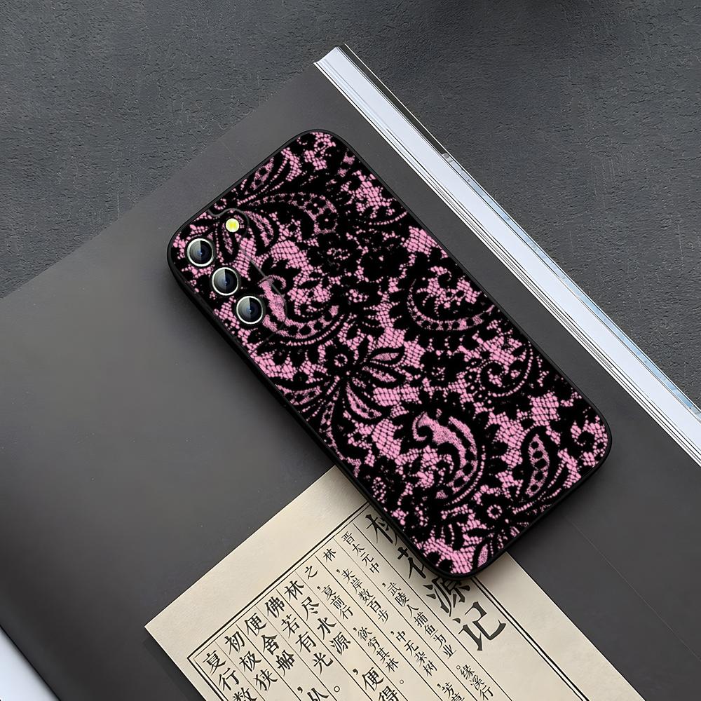 

Черный Кружевной Принт Новый Горячий Чехол Для Телефона Для Samsung Galaxy S24 S25 S26 S22 S23 S20 S21 Ultra Fe Plus A16 M54 A14 A54 A24 Coque Galaxy S25
