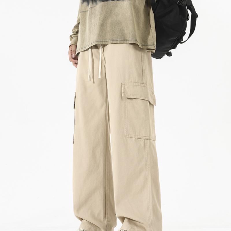 Workwear Tasche Freizeithose Herren Locker Gerade Baumwolle Farbige Hose