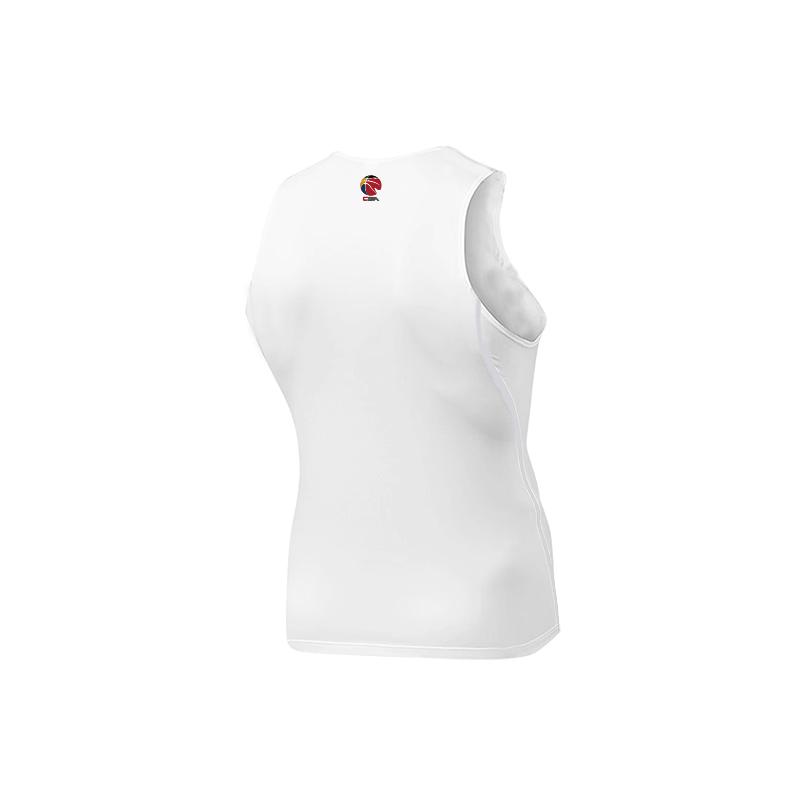 Li Ning Cba Series Comfortable Quick-Dry Breathable Vest Men Vests Standard-White AUDU115-1