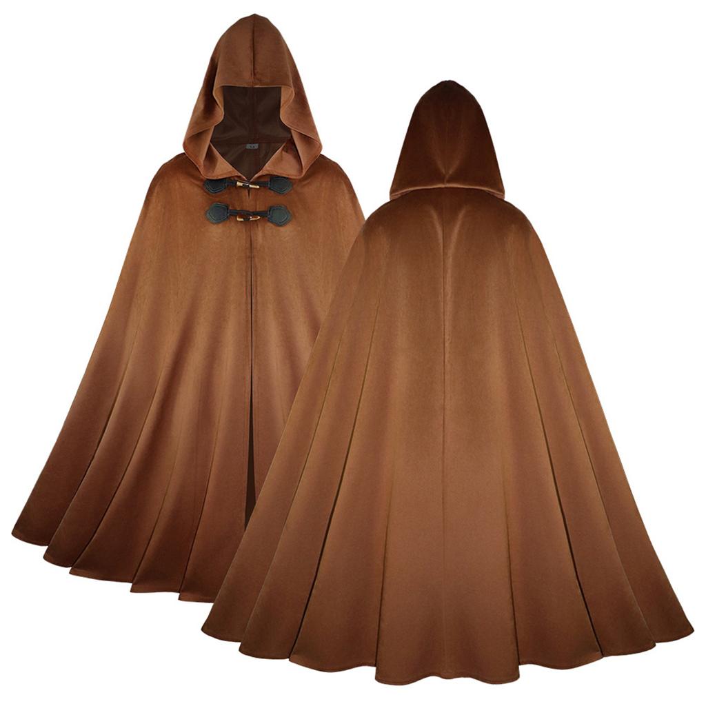Unisex Samt Kapuzenmantel Kostüm für Halloween Rollenspiel Outfit