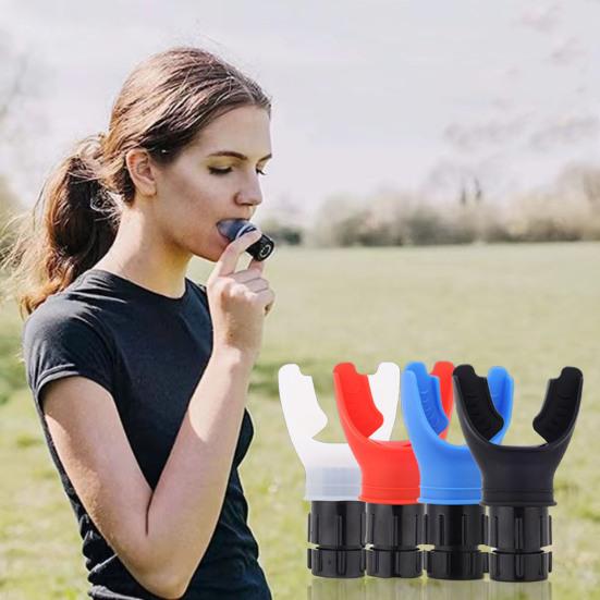 Tragbarer Atemtrainer, einstellbarer Widerstand, für Männer und Frauen, Trainingsgerät für die Mundmuskulatur, Lungenkapazität, Trainingsgerät für die Bauchatmung