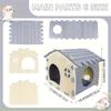 Foldable Durable Semi Enclosed Minimalist Felt Cat House For Indoor Cats All Seasons