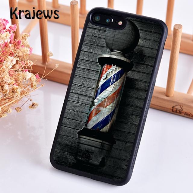 Krajews Barber Shop Hair Stylist Salon Soft Phone Case For iPhone 17 Air 16 15 14 Plus 11 12 13 Pro Max Coque Fundas
