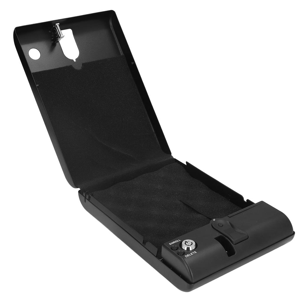 Fingerprint Safe Box Portable Steel Quick Access Car Security Box with Safety Rope for Valuable Items