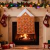 2025 Christmas Storage Hanging Bags Behind Doors Wall-Mounted 24 Days Christmas Countdown Storage Bags For Holiday Seasonal