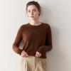 Women's Soft Cashmere Sweater: 2025 Autumn/Winter Round Neck Knit, Solid Color, Versatile Base Layer