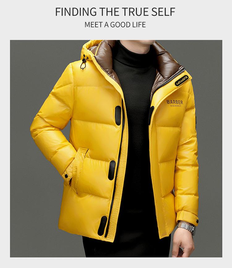 2025 Men's Winter Thickened Stand Collar White Duck Down Jacket