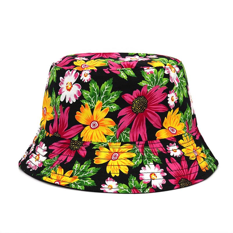 New Arrival Summer Sun Protect Woman Man Unisex Reversible Printed Cactus Bucket Hat
