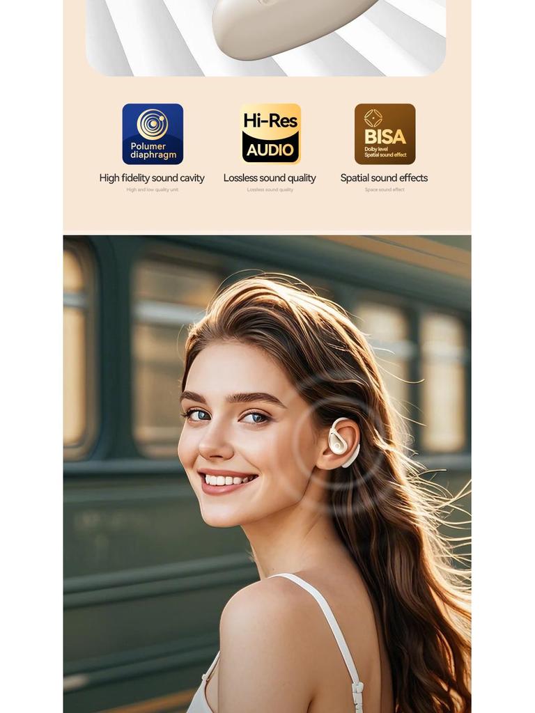 M96 Cross-border Touch Screen Wireless Earbuds: Long Battery Life, Non-In-Ear Design for Running and Sports