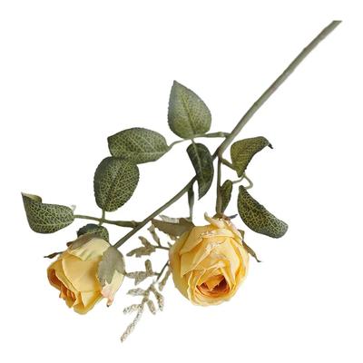 Fake Bloom Arrangement Artificial Silk Rose Home Decor Photo Props 32cm Height Flexible Stem Artificial Rose Bouquet