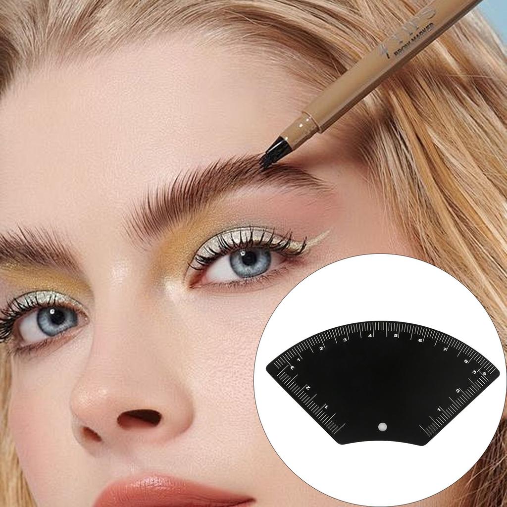 Multi Function Eyebrow Shaping Tool with Precise Measurement Guides Adjustable Brow Stencil for Symmetrical Brow Design