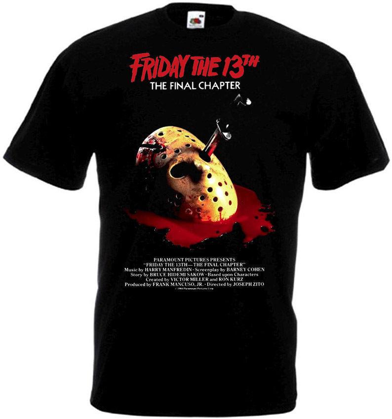 Friday The 13th v48 T shirt black movie poster S-5XL XL