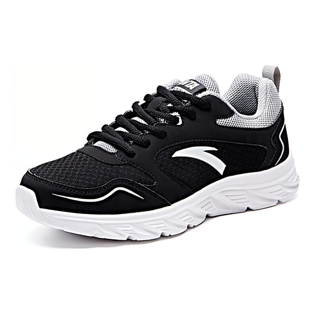 Anta Mesh, Textile Cushioning Slip Resistant Abrasion Resistant Breathable Rebound Low Top Running Shoes Men's Black 91645515-5