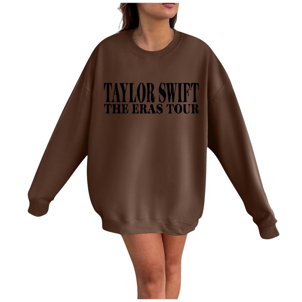 Women Autumn Winter Tops Women's Long Sleeve Sweatshirt Casual Crewneck Loose Fit Pollover Fleece Tops