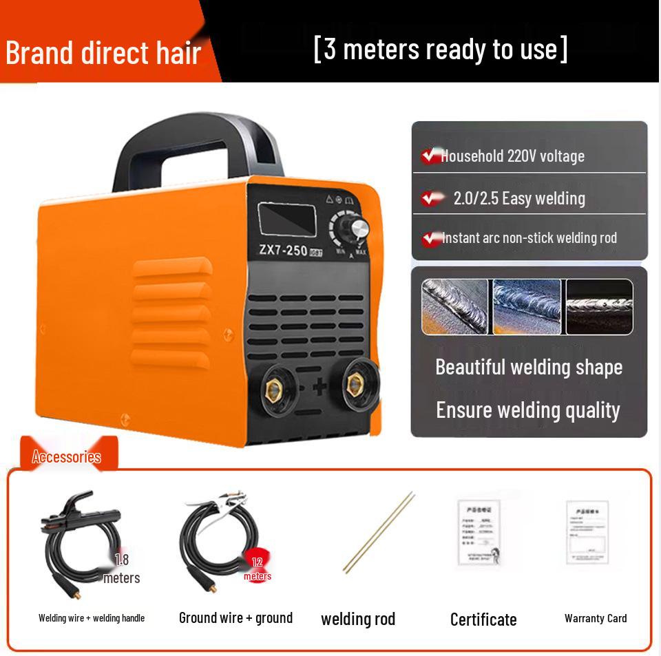 

ZX7-250 Интеллектуальный 220 В Портативный Сварочный Аппарат - Маленький, Ручной и Идеальный для Трансграничного Использования.