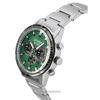 Citizen Eco-Drive Chronograph Stainless Steel Green Dial CA4624-56X 100M Men's Watch