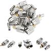 3Pcs UHF RF Connectors High Durability Rust-proof Metal Male Plug Screwed Coupling Connector