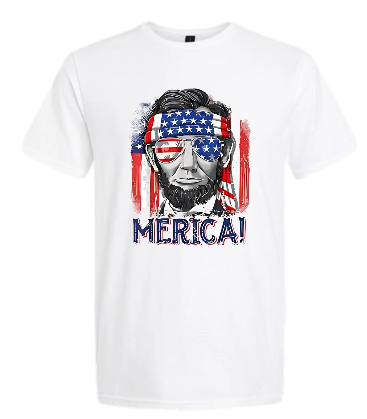 

Abraham Lincoln Head With American Flag Colors S