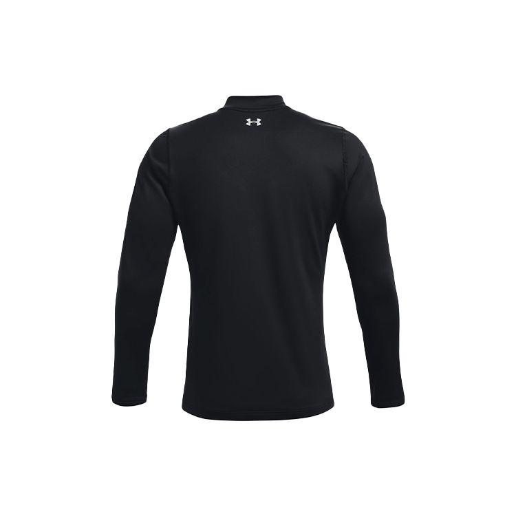 Under Armour ColdGear® Golf Printed Mock Neck Slim Fit Long Sleeve T-Shirt Men Tops Black 1366269-001