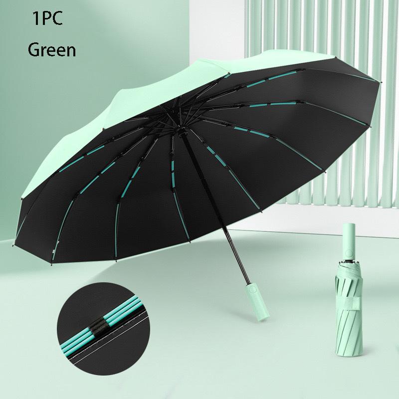 12 Ribs/60 Bone Reinforced Strong Windproof Automatic Umbrella Waterproof Sunproof Anti-UV Folding Umbrellas Men Women Parasol