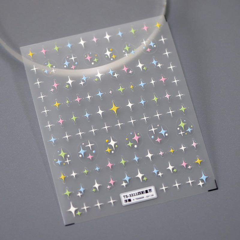 

Starlight TS-3310: Тонкие, гибкие, профессиональные самоклеящиеся 3D наклейки для нейл-арта, четырехцветный дизайн