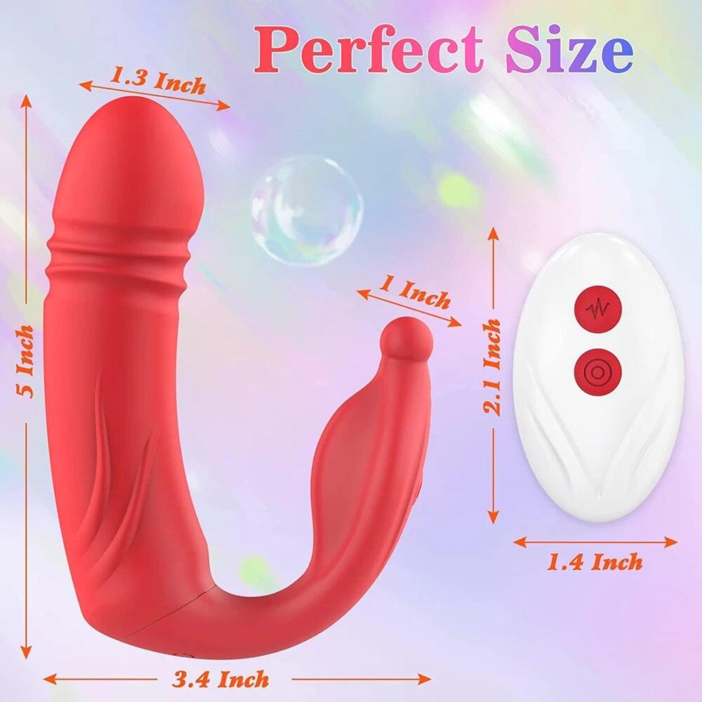 APP Telescopic Vibrator for Women Wearable Dildo Panties G Spot Stimulator Masturbator Wireless Remote Control Sex Toy for Adult