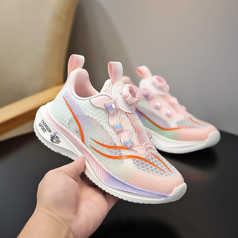 Children's running shoes girls summer new single mesh breathable sports shoes medium and large boys wear-resistant non-slip sports classmates