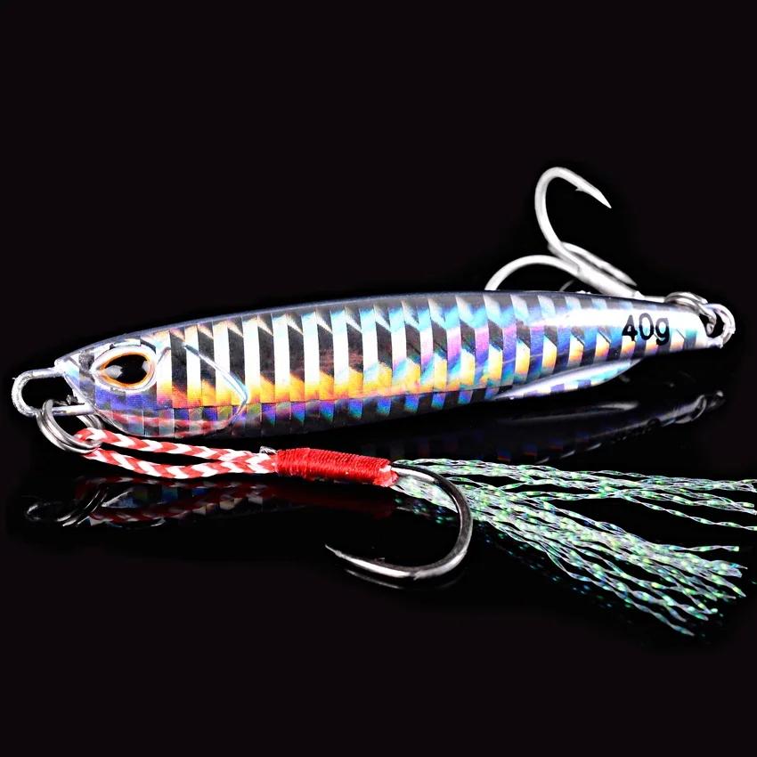 Metal Jig Fishing Lure 10g-60g Cast Hook Swimbait 3D Laser Wobbler Pike Spoon Carp Spinner Sea Tackle Kit Pesca Artificial Bait