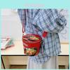 Borsa a tracolla capiente per noodles istantanei con chiusura a zip per uso quotidiano
