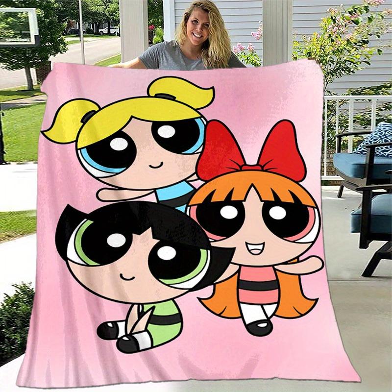 1pcPowerpuff Plush Blanket - Soft and Comfortable for All Seasons, Makes a Great Gift!A04303m