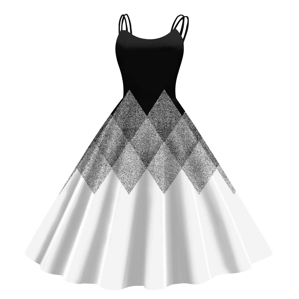 Children's Fashion Casual Sexy Retro Print Off-shoulder Punk Retro Dress