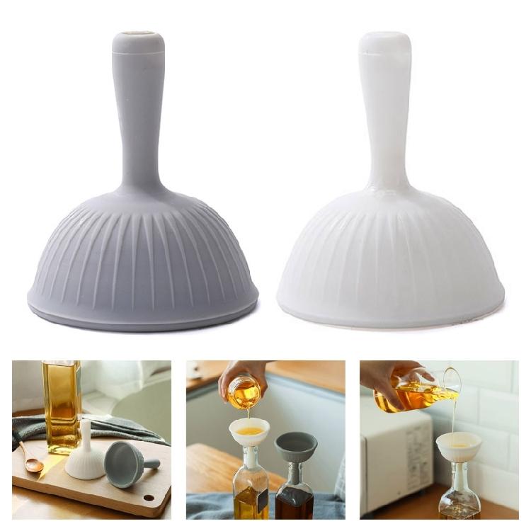 Funil Dobrável de Silicone à Prova de Vazamentos Grau Alimentício Ferramenta Multiuso para Cozinha Para Transferência de Líquidos Despejar Óleo Compacto para Armazenamento