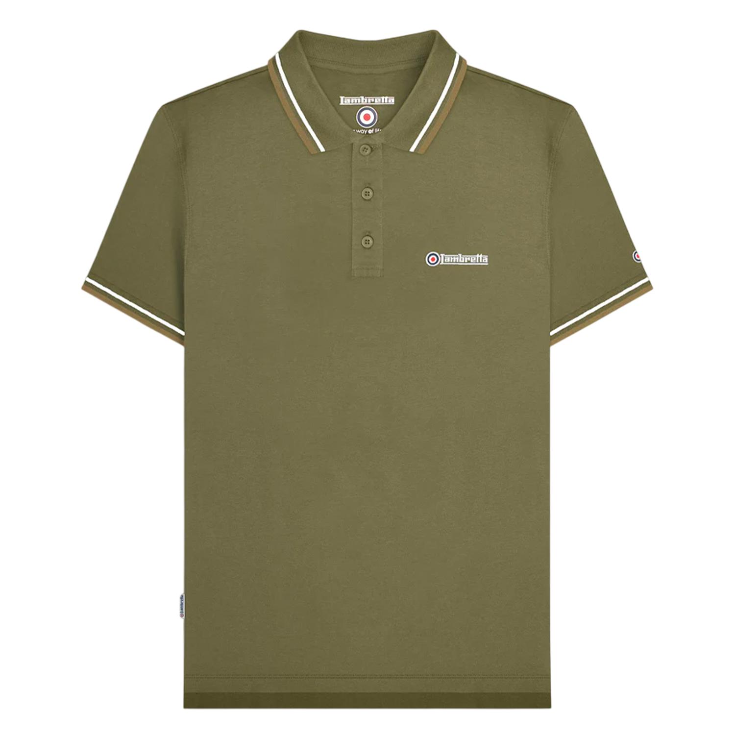 Lambretta Heren SS25 Twin Tip Poloshirt 4XL