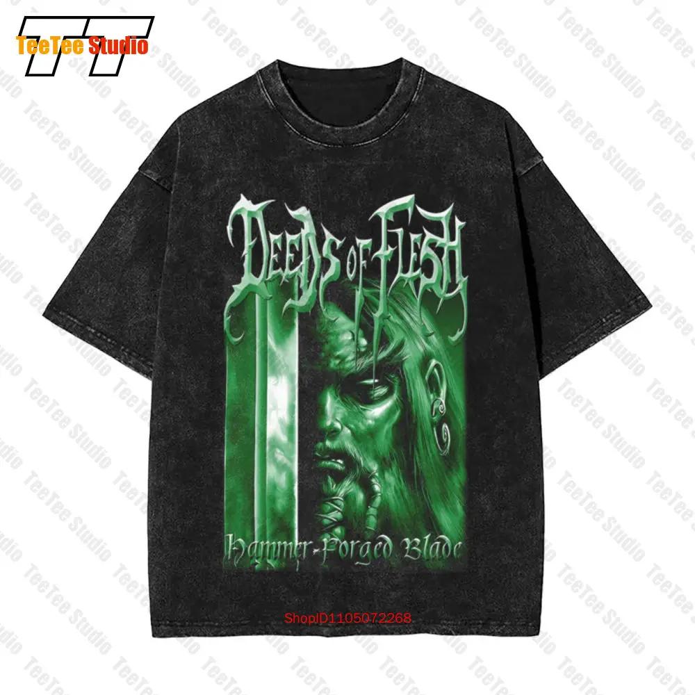 New Dtg Vintage Oversized T-Shirt Deeds Of Flesh Bloodthirsty And RC0U