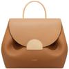 A Niche Design Camel Lychee Cowhide Spliced Hand-held Crossbody Bag
