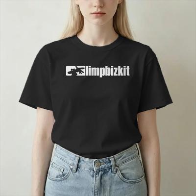 Vintage Logo Limp Bizkit Tshirt For Unisex Unisex Crewneck Pure Cotton T Shirt Rap Rock Short Sleeve Tee Shirt Graphic Clothes
