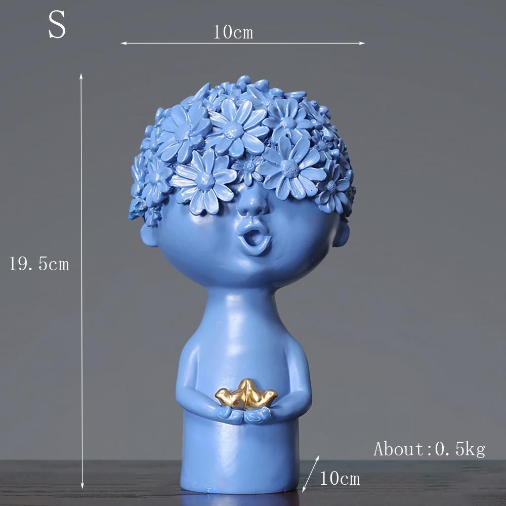 Resin Statue Figure Doll Decoration Creative Home Wine Cabinet TV Cabinet Room Soft Decoration Art Decoration Trinkets