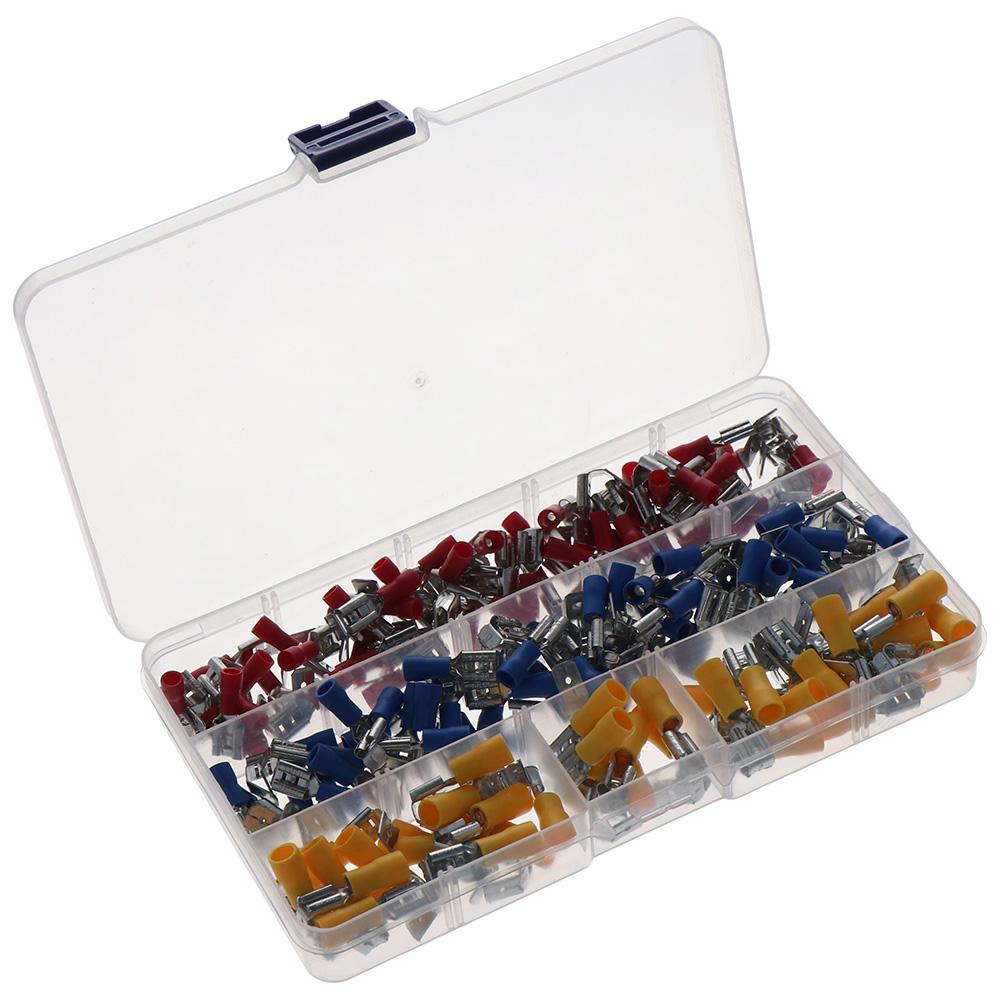 

140PCS 22-16 Terminal Connectors 3 Sizes Crimp Terminals Quick Electrical Maintenance