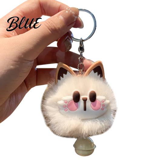 Plush Rabbit Keychain Ear Soft Ball Charm Key Chain Car